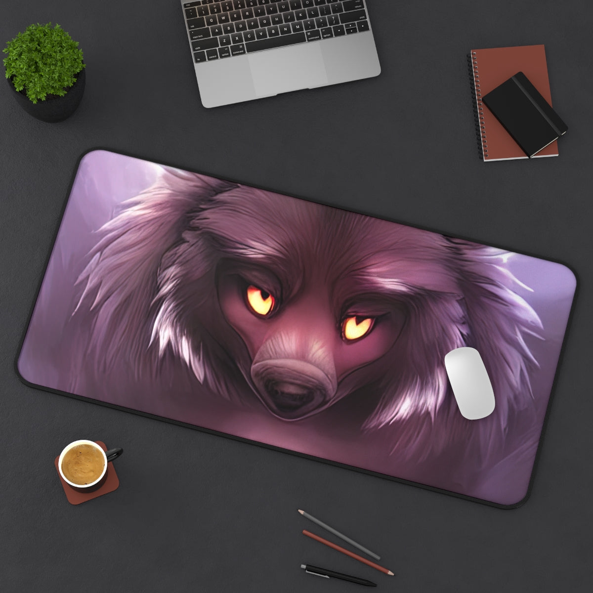 Desk Mat | Wolf Praying