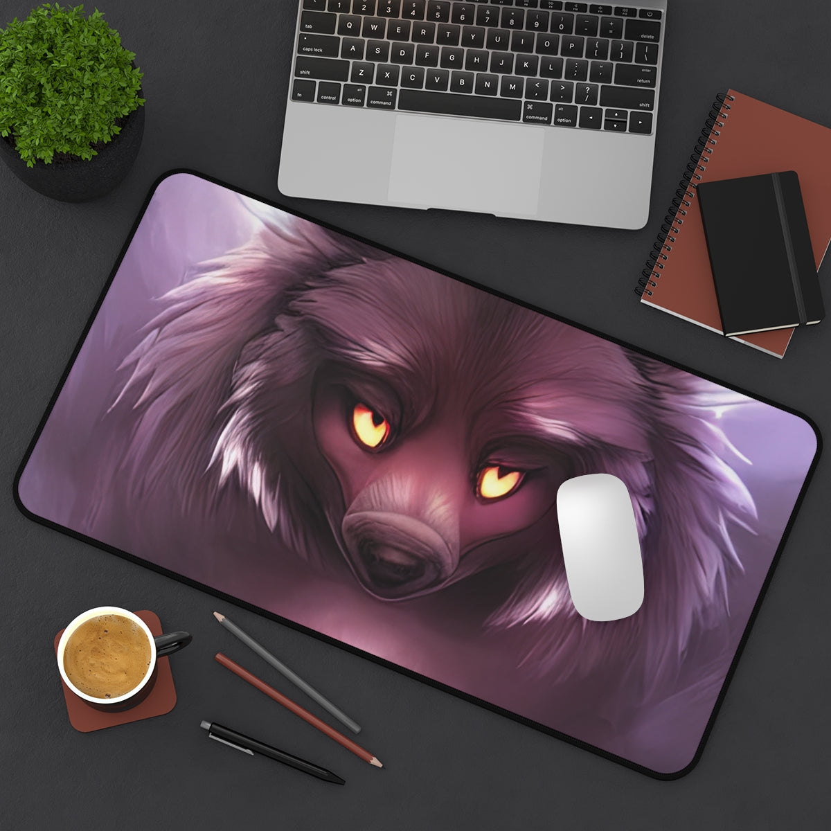 Desk Mat | Wolf Praying