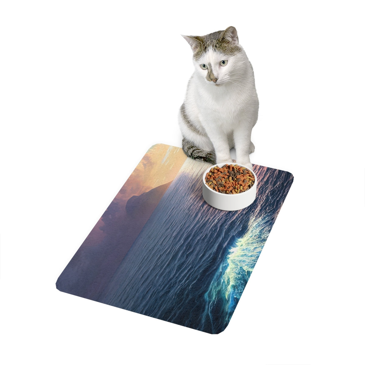 Pet Food Mat | Ocean Waves