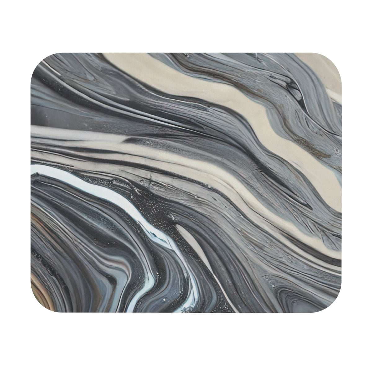 Mouse Pad | Blue-Gray Marble (Rectangle)