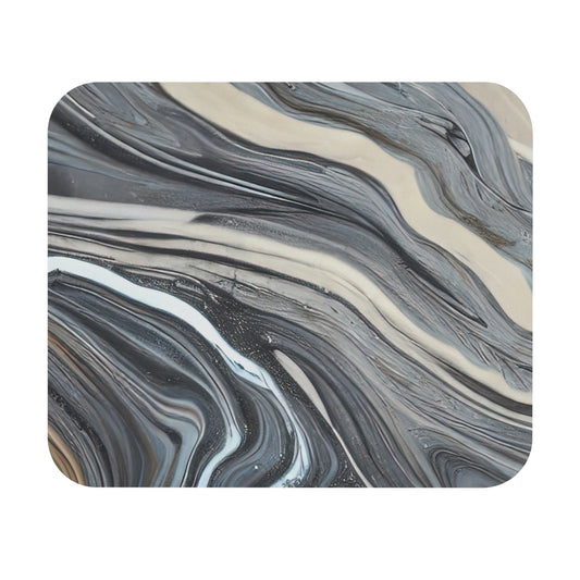 Mouse Pad | Blue-Gray Marble (Rectangle)