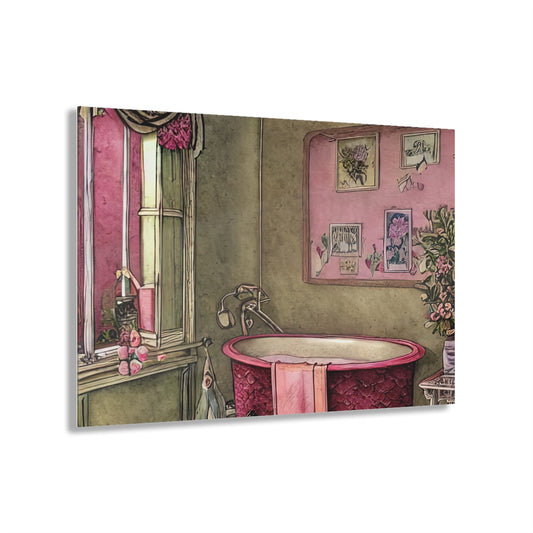 Acrylic Print | Vintage Woman's Bathroom