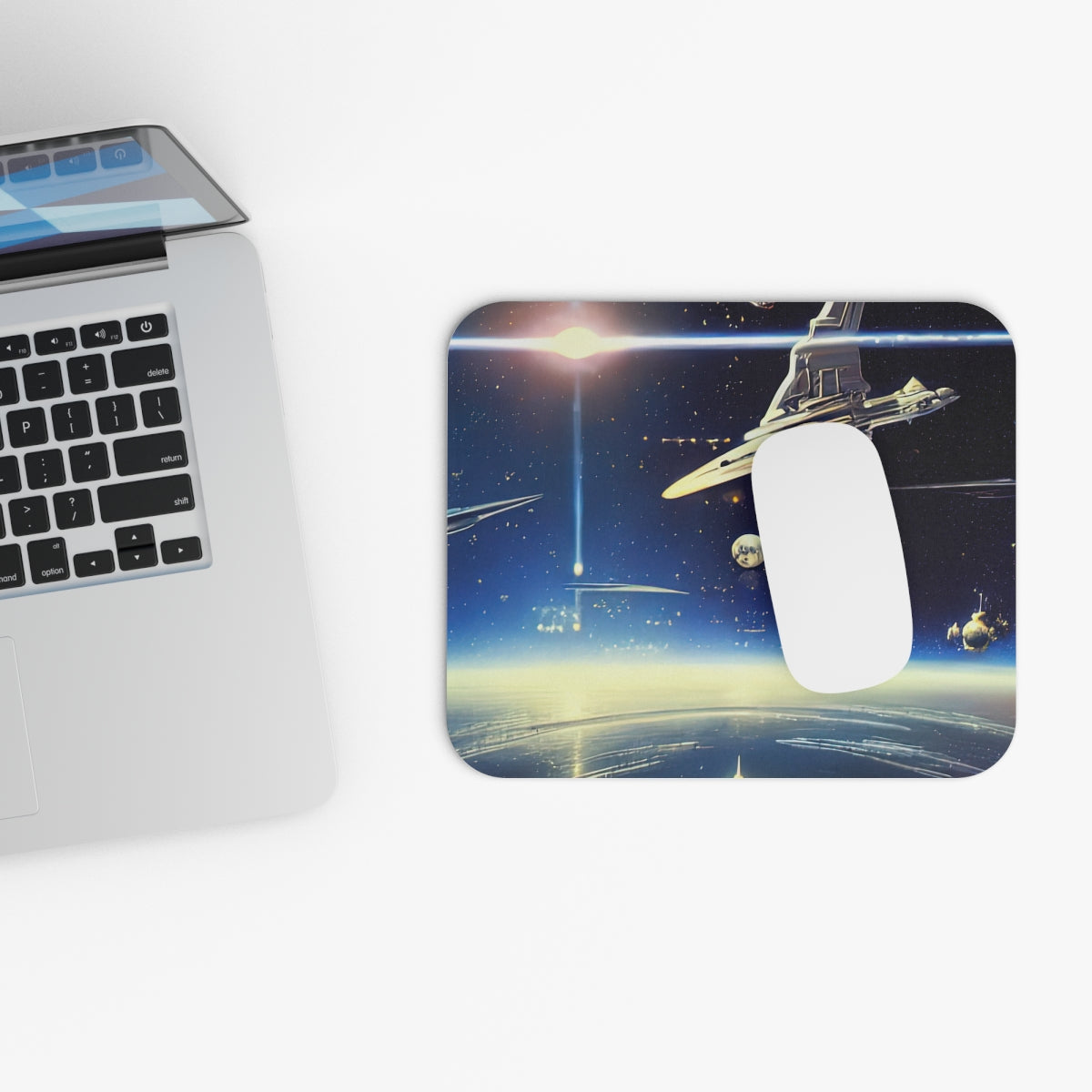 Mouse Pad | 80's Space Scene (Rectangle)