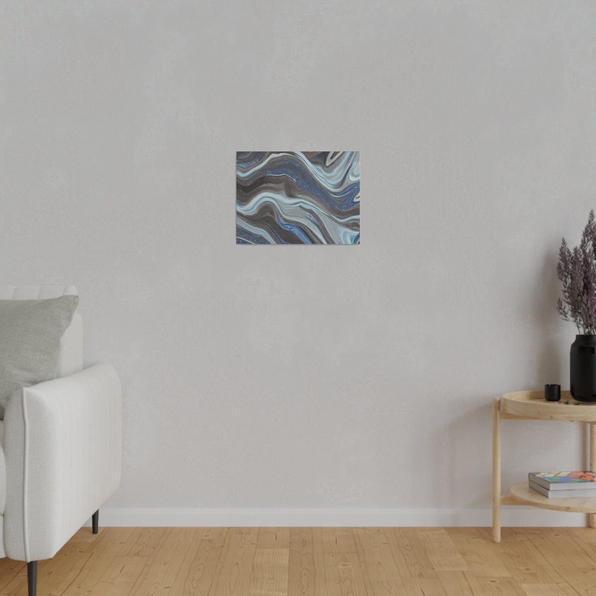 Canvas Print | Brown And Ocean Blue Marble