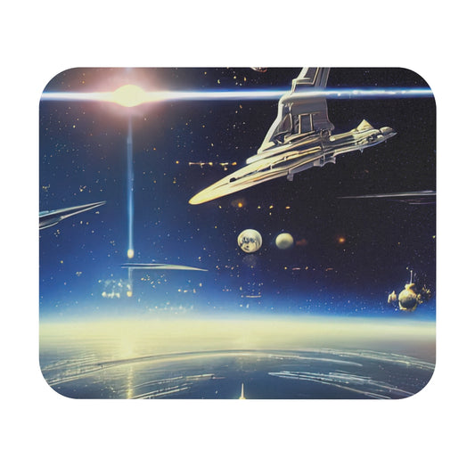 Mouse Pad | 80's Space Scene (Rectangle)