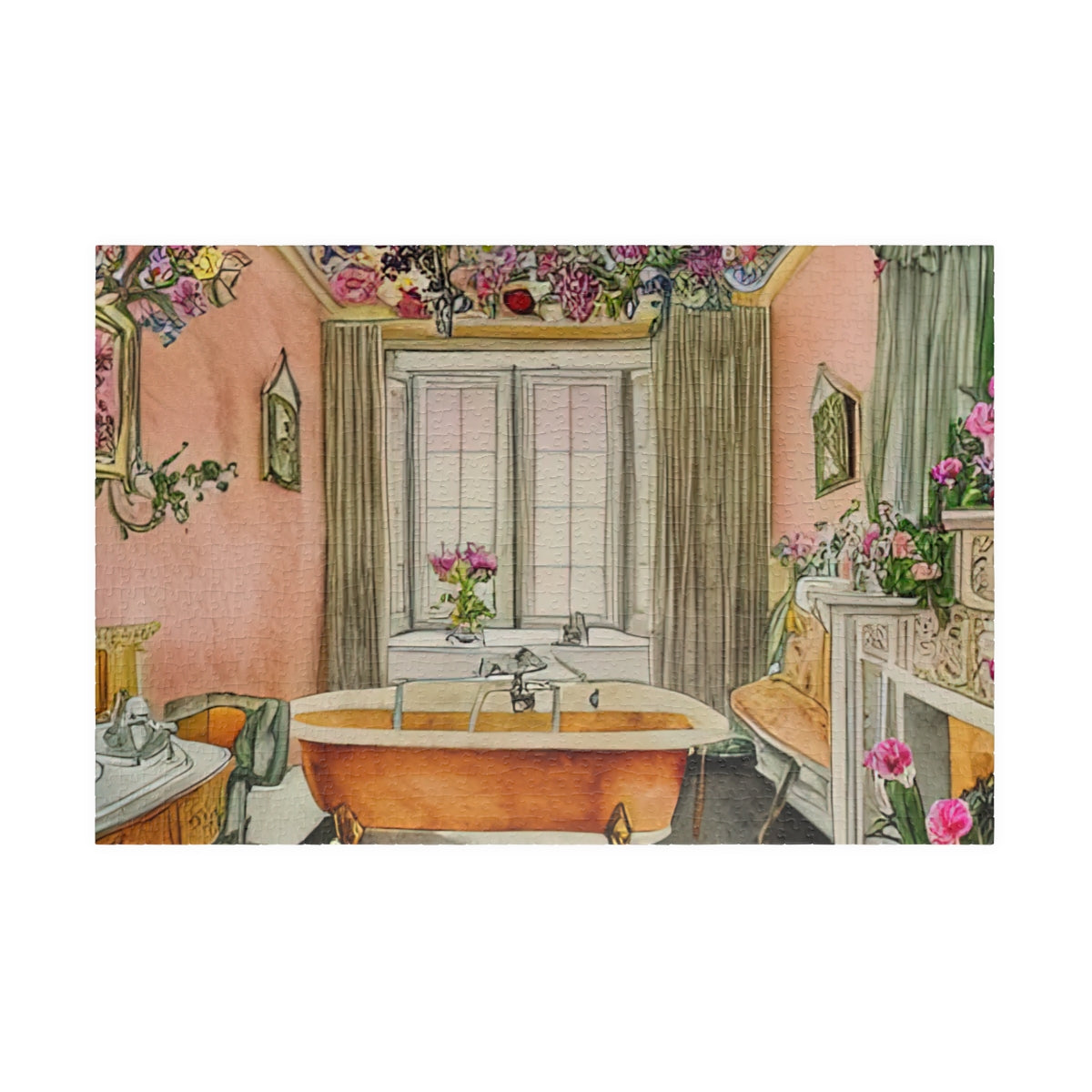 Puzzle (110, 252, 500, 1014-piece) | Vintage Bathroom