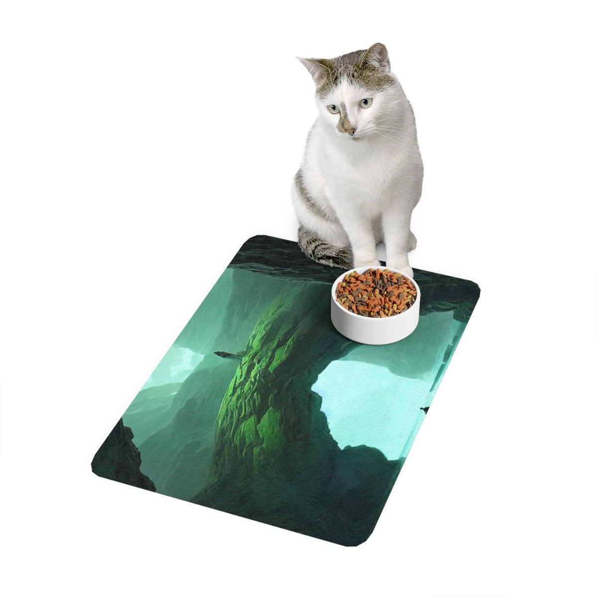 Pet Food Mat | Watery Underground Cave