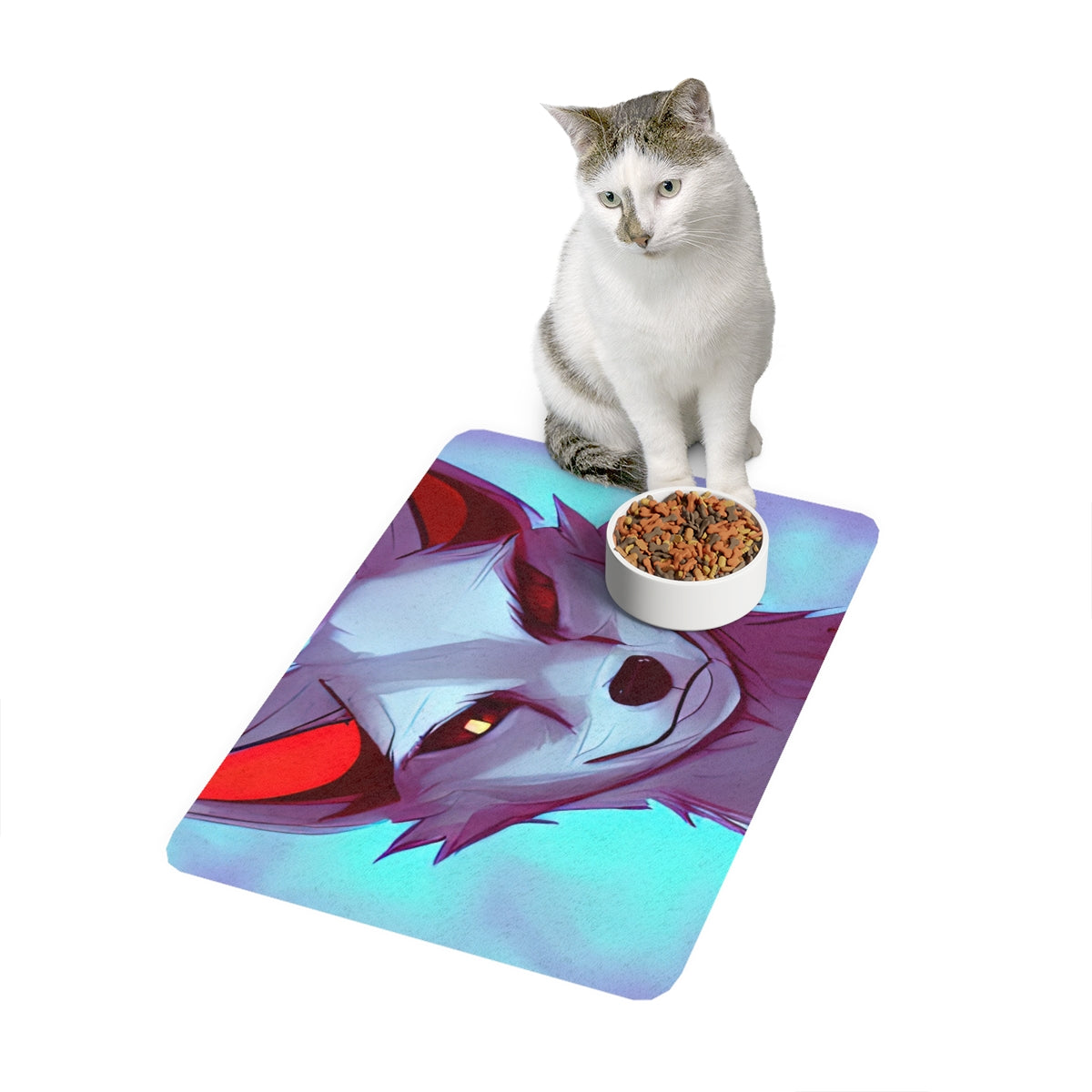 Pet Food Mat | White Haired Fox