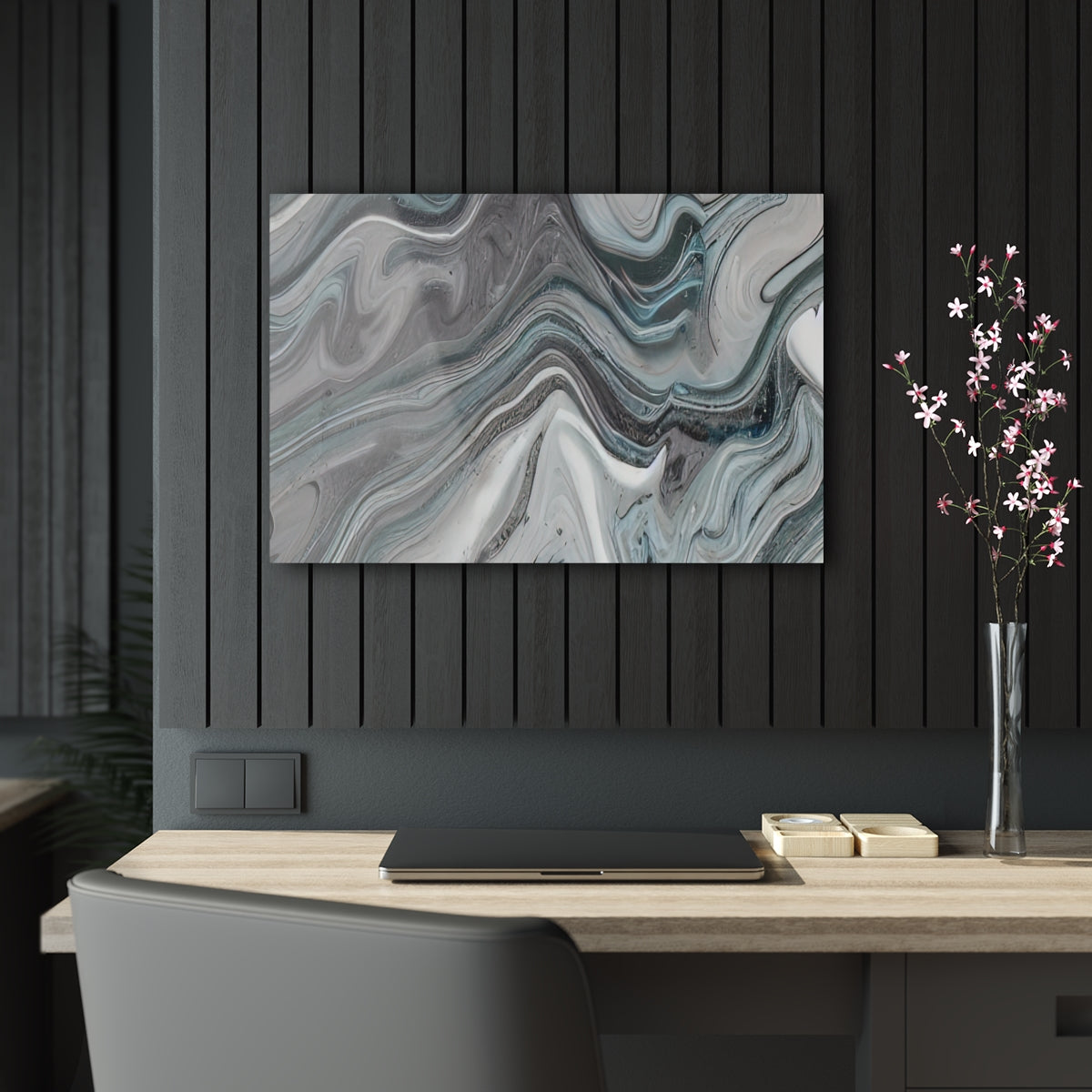 Acrylic Print | Abstract Gray Marble