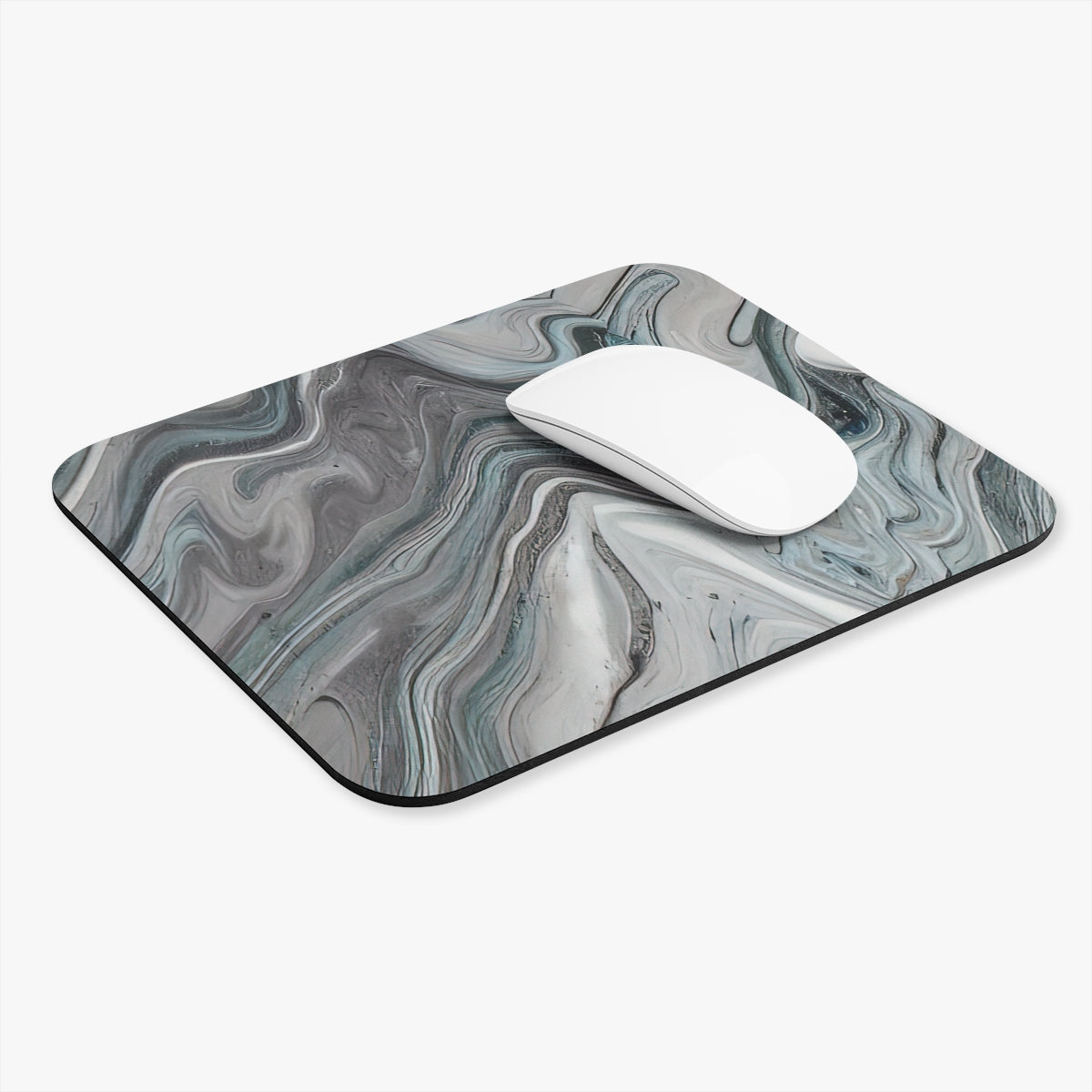 Mouse Pad | Abstract Gray Marble (Rectangle)