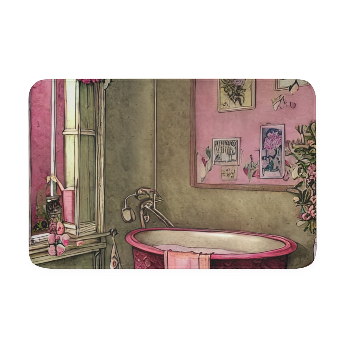 Memory Foam Bath Mat | Vintage Woman's Bathroom