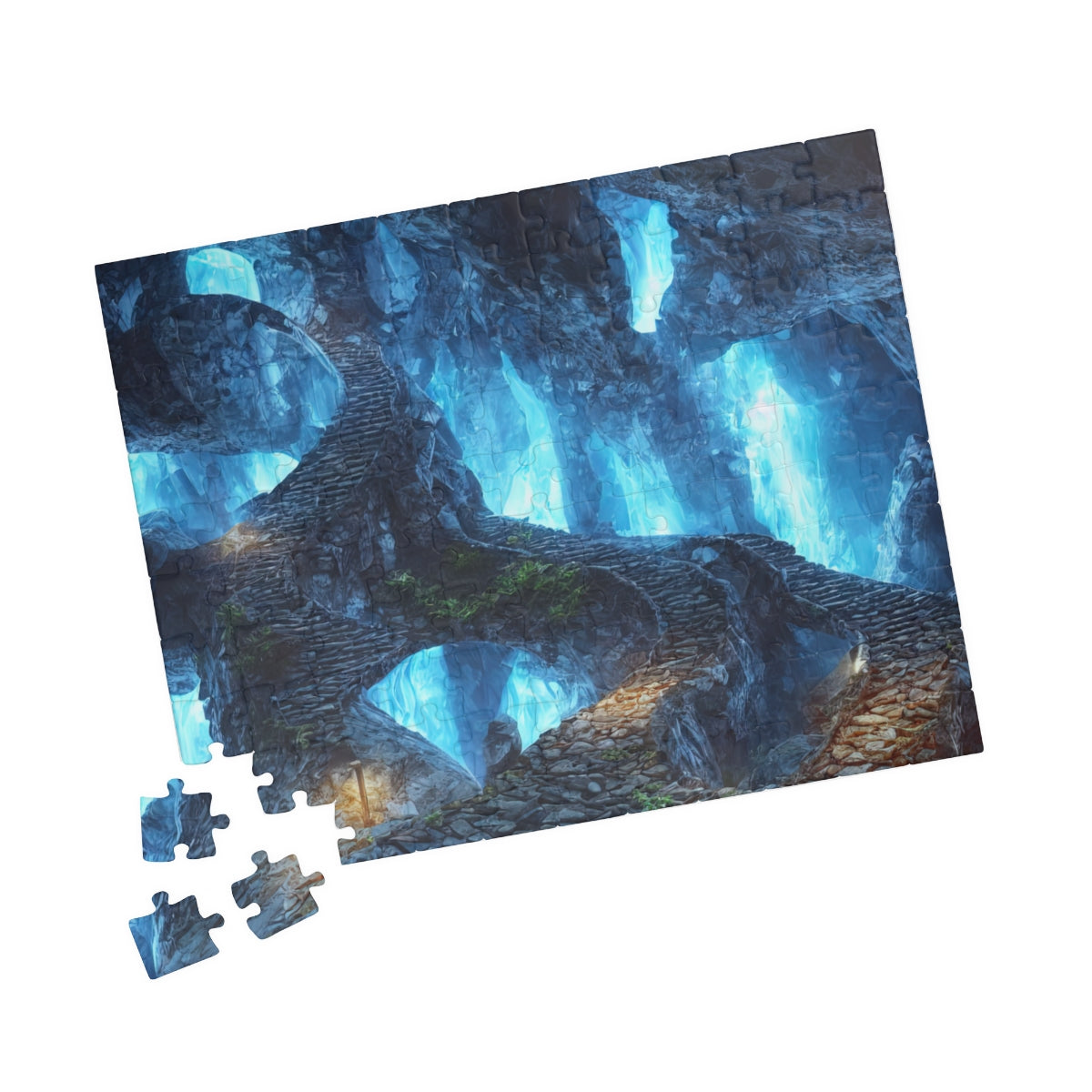 Puzzle | Icy Cavern Painting (110, 252, 500, 1014-piece)