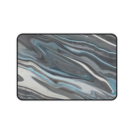 Desk Mat | Blue-Gray Marble Ii