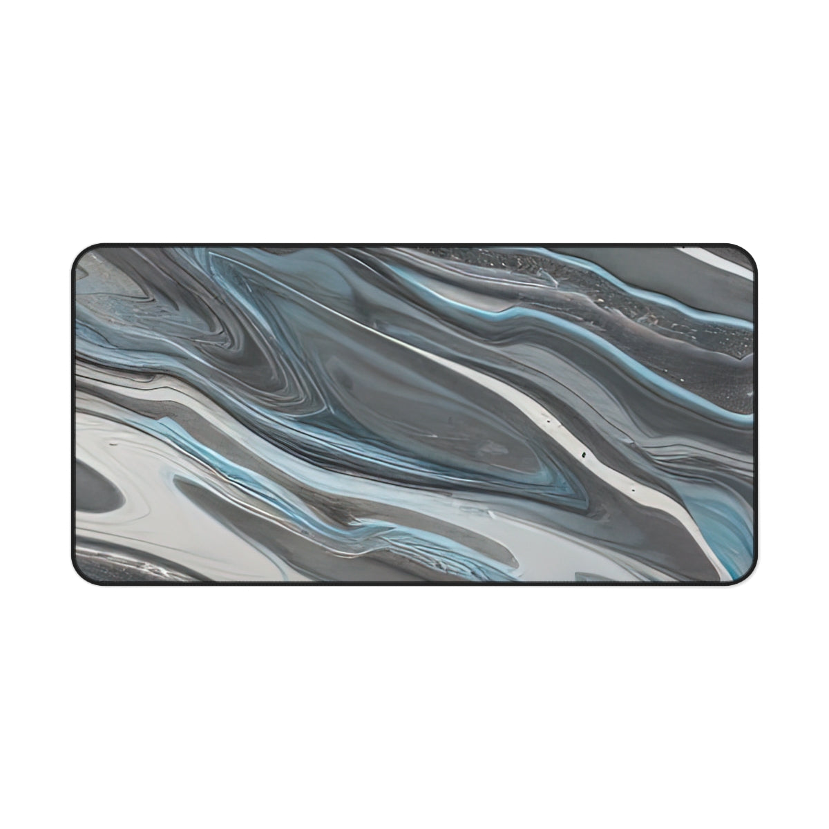 Desk Mat | Blue-Gray Marble Ii