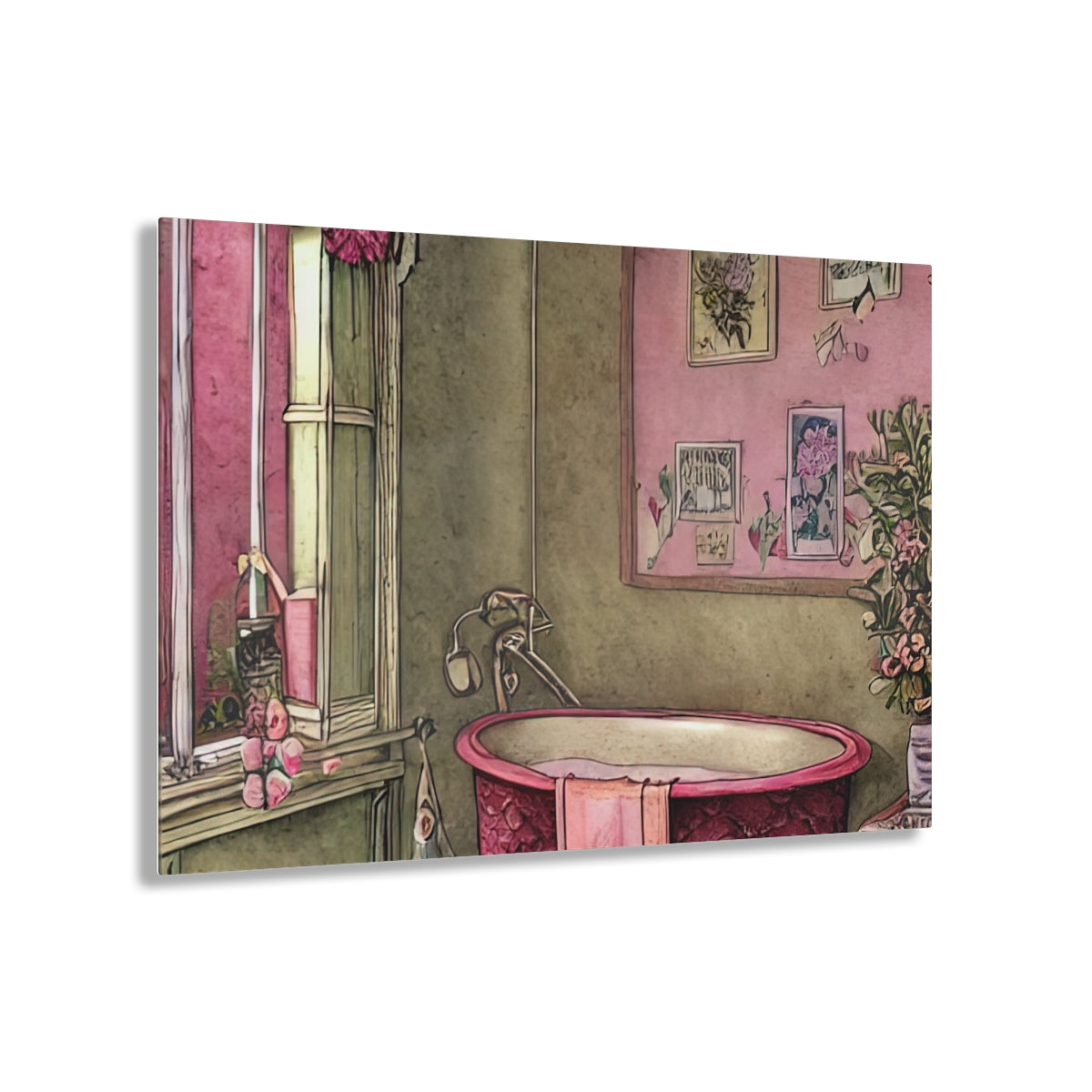 Acrylic Print | Vintage Woman's Bathroom