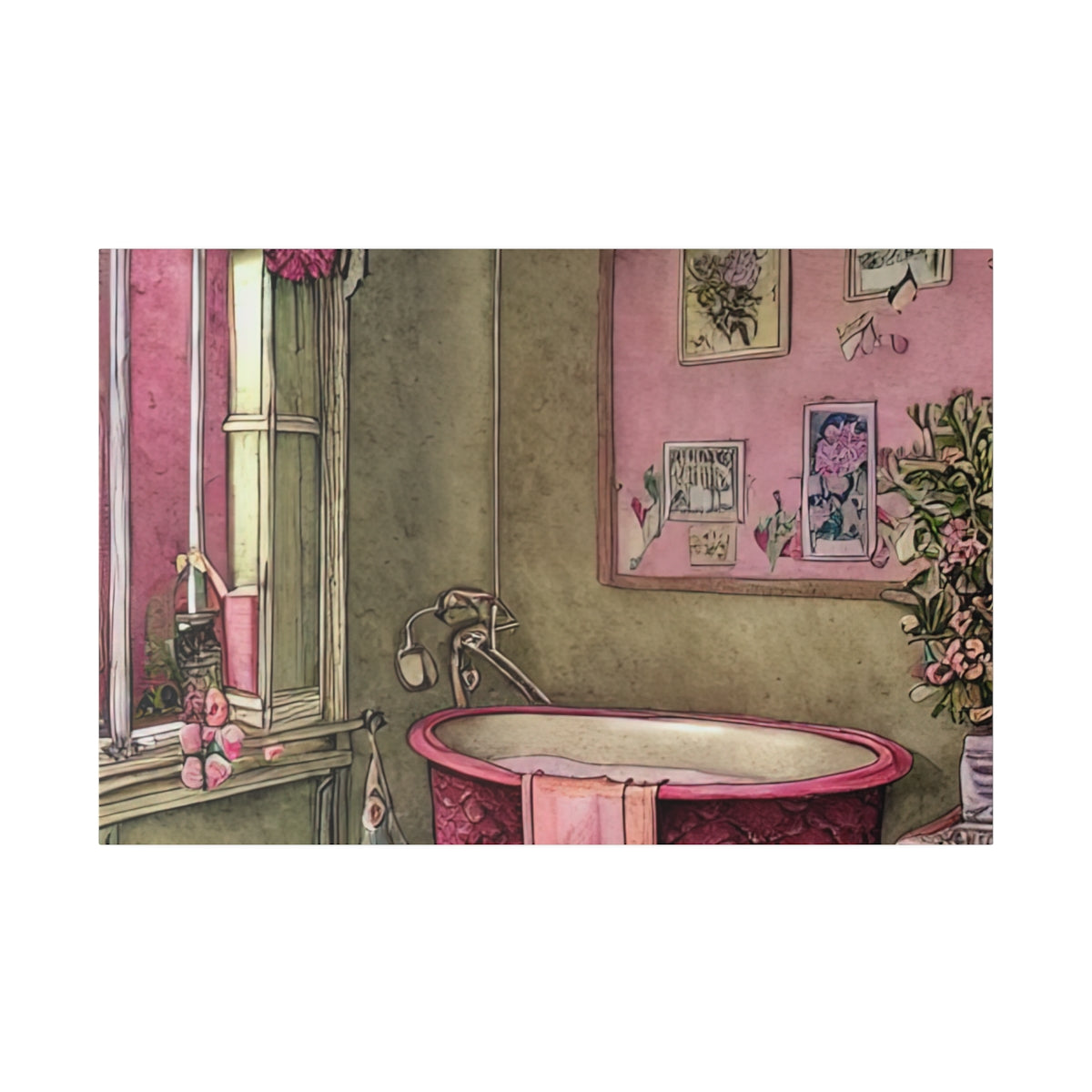 Canvas Print | Vintage Woman's Bathroom