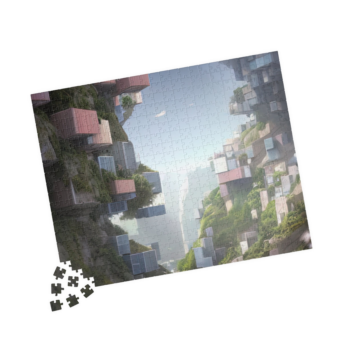Puzzle (110, 252, 500, 1014-piece) | Brick-Layered City
